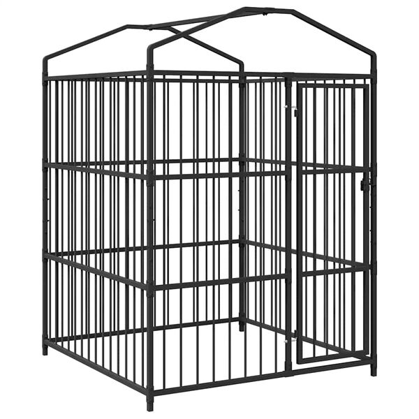 vidaXL Outdoor-Hundezwinger mit Überdachung 150 x 150 x 200 cm