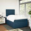 vidaXL Boxspringbett mit Matratze Blau 120x200 cm Samt