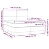 vidaXL Boxspringbett mit Matratze Dunkelgr&uuml;n 180x200 cm Samt