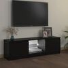 vidaXL TV-Schrank mit LED-Leuchten Schwarz 120x30x36 cm
