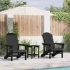 vidaXL Gartenstuhl 3 pcs Schwarz Polyethylen