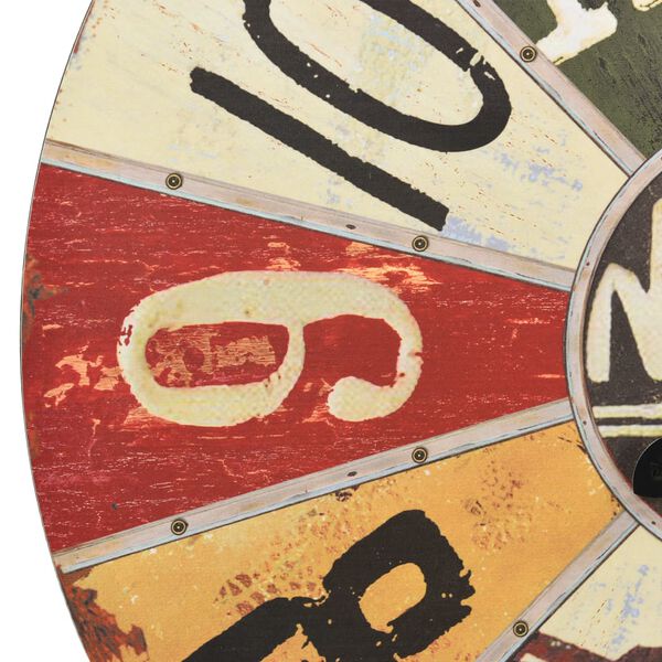 vidaXL Wanduhr Mehrfarbig 60 cm MDF