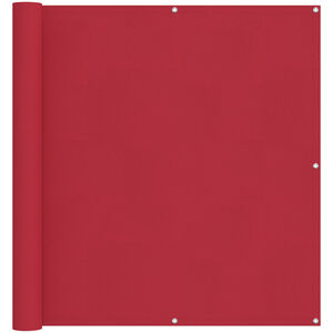 vidaXL Balkonsichtschutz 110 x 500 cm Oxford-Stoff Rechteckig Rot