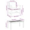 vidaXL Gartensofa-set 5 pcs Natur Massivholz Teak
