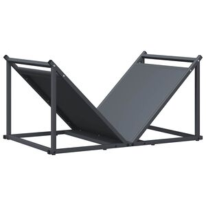 vidaXL Brennholzregal Anthrazit 70x43x34,5 cm Kaltgewalzter Stahl