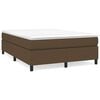 vidaXL Boxspringbettgestell Dunkelbraun 140x200 cm Stoff