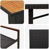 vidaXL Garten Essgruppe 9 pcs Schwarz Poly-Rattan