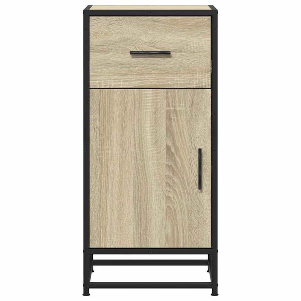 vidaXL Sideboard Sonoma-Eiche 35,5x35x76 cm Holzwerkstoff und Metall