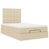 vidaXL Ottoman-Bett mit Matratze Creme 120x190 cm Stoff