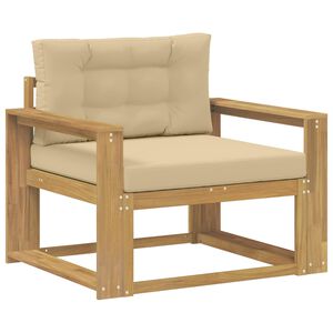 vidaXL Outdoor Mittelsofa Polyester Wei&szlig;