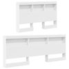 vidaXL Aufbewahrungskopfteil mit Regal Wei&szlig; 120 cm Holzwerkstoff