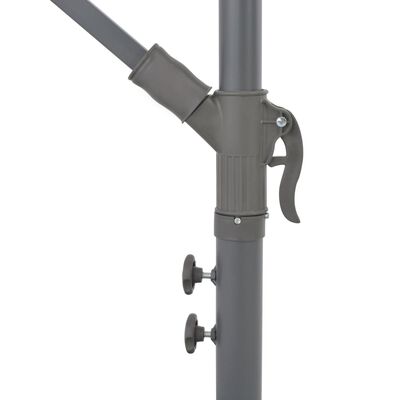 vidaXL Ampelschirm mit Alu-Mast 300 cm Schwarz