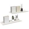 vidaXL Schwebendes Regal 2 pcs Wei&szlig; 60 x 18 x 2,5 cm Stahl