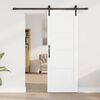 vidaXL Schiebet&uuml;r Wei&szlig; und Schwarz 73,5 x 198,5 cm