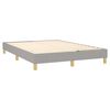 vidaXL Boxspringbett mit Matratze & LED Hellgrau 140x190 cm Stoff
