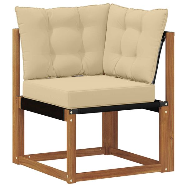 vidaXL Outdoor-Sofagarnitur mit Kissen 8 pcs Natur und Beige