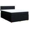 vidaXL Boxspringbett mit Matratze Schwarz 140x190 cm Stoff