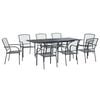 vidaXL Garten Essgruppe 9 Stk. Anthrazit Mesh und Stahl