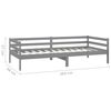 vidaXL Tagesbett mit Matratze 90x200 cm Grau Kiefer Massivholz