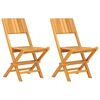 vidaXL Klappst&uuml;hle, 2 St&uuml;ck, 47 x 61 x 90 cm, Massivholz Teak