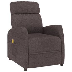 vidaXL Massagesessel Dunkelbraun Stoff