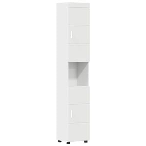 vidaXL Badezimmerschrank-Set TULUM Wei&szlig; 37 x 31,5 x 203 cm