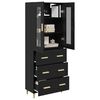 vidaXL Highboard Schwarz Eichen-Optik 69,5 x 34 x 180 cm