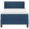 vidaXL Boxspringbett mit Matratze Blau 200 x 100 cm Polyester