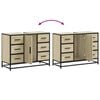 vidaXL Waschbeckenunterschrank Sonoma-Eiche 80x33x60 cm Holzwerkstoff