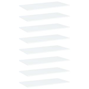 vidaXL B&uuml;cherregal-Bretter 8 Stk. Wei&szlig; 80x50x1,5 cm Holzwerkstoff