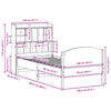 vidaXL Massivholzbett mit Regal ohne Matratze 100x200 cm Kiefer
