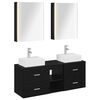 vidaXL Badezimmerm&ouml;bel-Set 5 stk. Schwarze Eiche