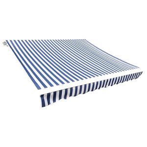 vidaXL Ersatzstoff f&uuml;r Markise Blau und Wei&szlig; 600x300 cm Polyester