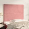 vidaXL Kopfteil Rosa 100 x 5 x 118/128 cm Samt
