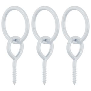 vidaXL Anbinderinge mit &Ouml;senschrauben 3 Stk. Silbern Stahl