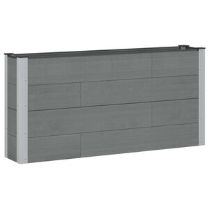 vidaXL Hochbeet Grau 150 x 30 x 72 cm