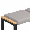 vidaXL Bankkissen 2 pcs Sherpa-Stoff Hellgrau Tiefe 35 cm