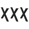 vidaXL Esstischbeine X-Form 3 Stk. Schwarz 90x(72-73) cm Stahl