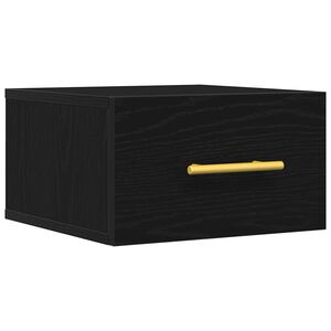 vidaXL Nachttisch 35 x 35 x 20 cm Holzwerkstoff Schwarz Eichen-Optik