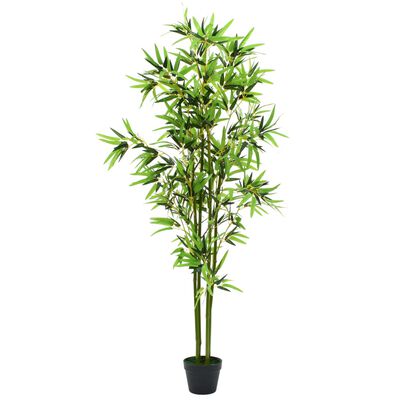 vidaXL Künstliche Bambuspflanze mit Topf 175 cm Grün