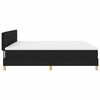 vidaXL Boxspringbett mit Matratze Schwarz 200 x 200 cm Stoff