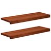 vidaXL Fensterb&auml;nke 2 stk. Braun 80 x 25 x 2 cm Massivholz Buche