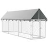 vidaXL Outdoor-Hundezwinger mit Dach 400x100x150 cm