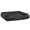 vidaXL Hundebett Schwarz/Braun 105x80x25 cm Kunstleder