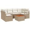 vidaXL Gartensofa-set 7 Stk. Beige Poly-Rattan