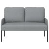 vidaXL Sofas mit Kissen 110cm Hellgrau Sperrholz