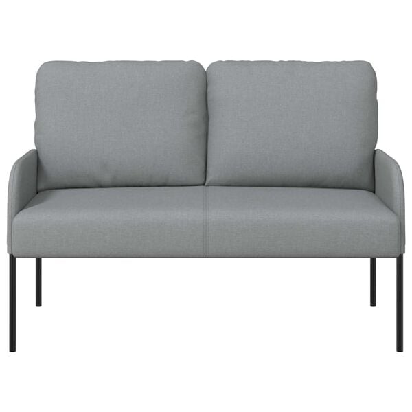 vidaXL Sofas mit Kissen 110cm Hellgrau Sperrholz