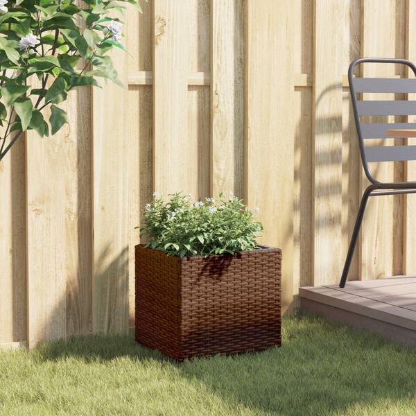 vidaXL Pflanzk&uuml;bel Braun 36x30x32 cm Poly Rattan