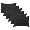 vidaXL Kissenbezug 6 pcs HEERLEN Schwarz 50 x 80 cm Samt
