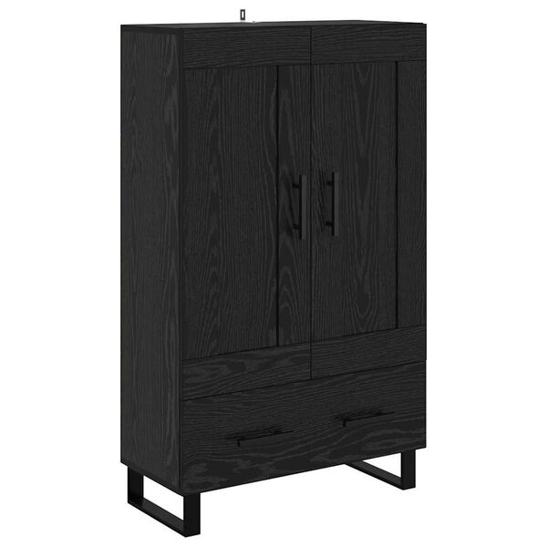 vidaXL Highboard Schwarz Eichen-Optik 69,5 x 31 x 115 cm Holzwerkstoff